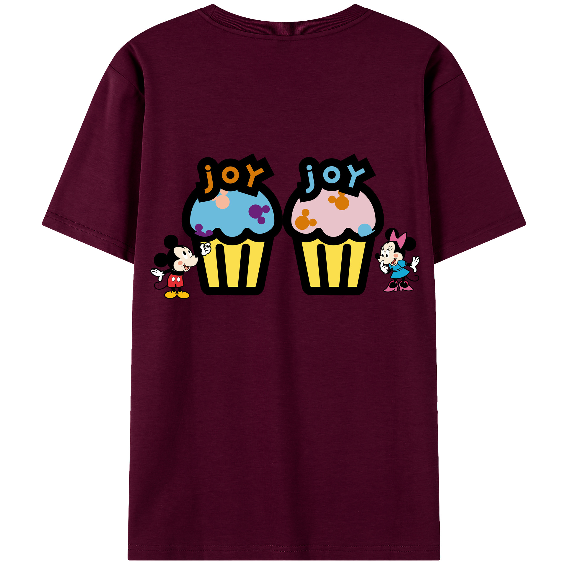 ミッキーマウス Mickey Mouse レディース半袖Tシャツ(バックプリント)